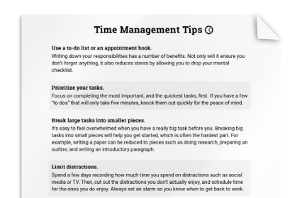 Time Management Tips